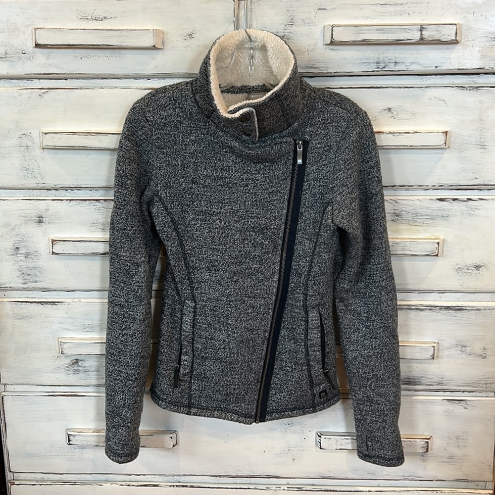 Bench super soft sherpa lined zip front jacket coat Womens S  EUC